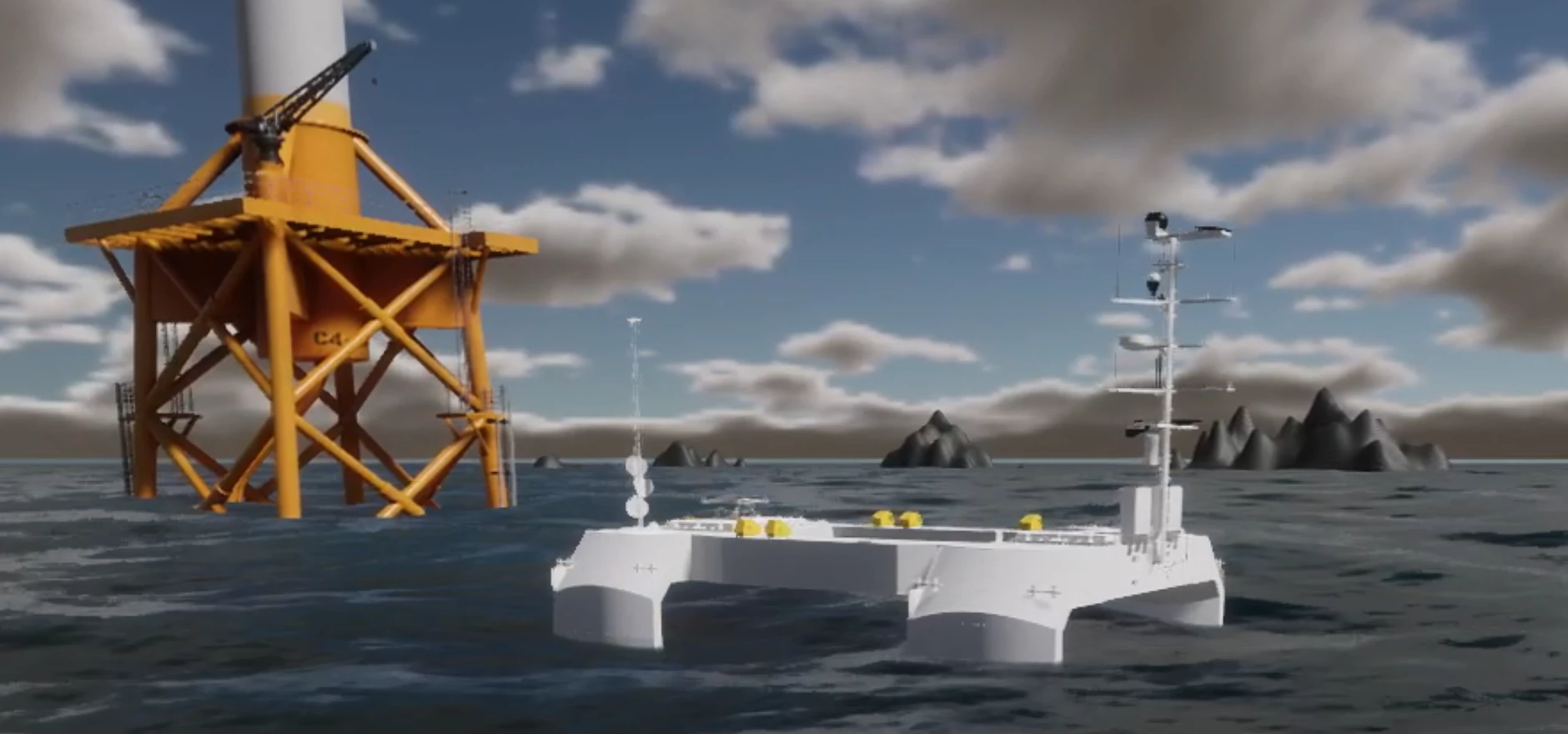 A model of the ACUA Ocean H-USV in the VDARE simulation.png
