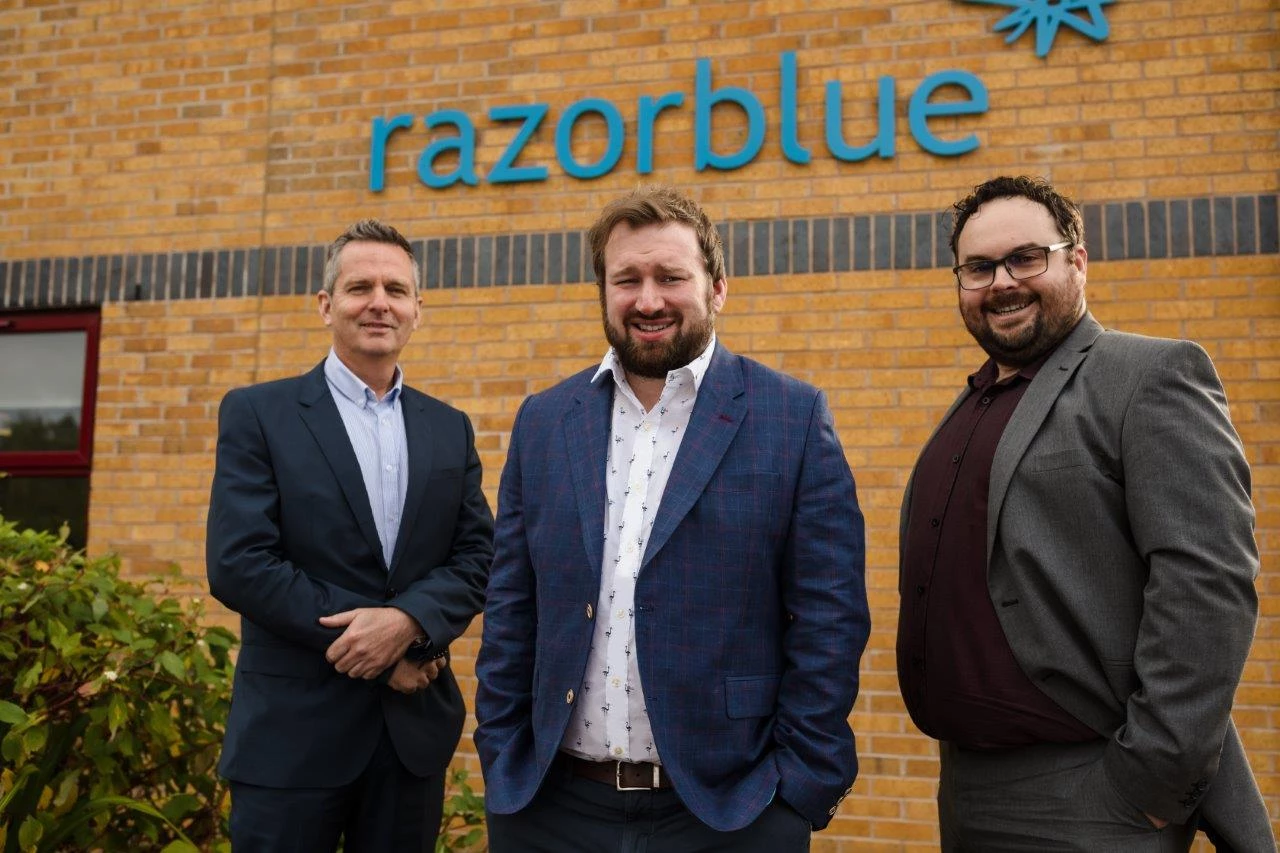 (L-R:) Chris Gill, managing director of business applications, Dan Kitchen, CEO, Jonathan Anderson, technical director of business applications.