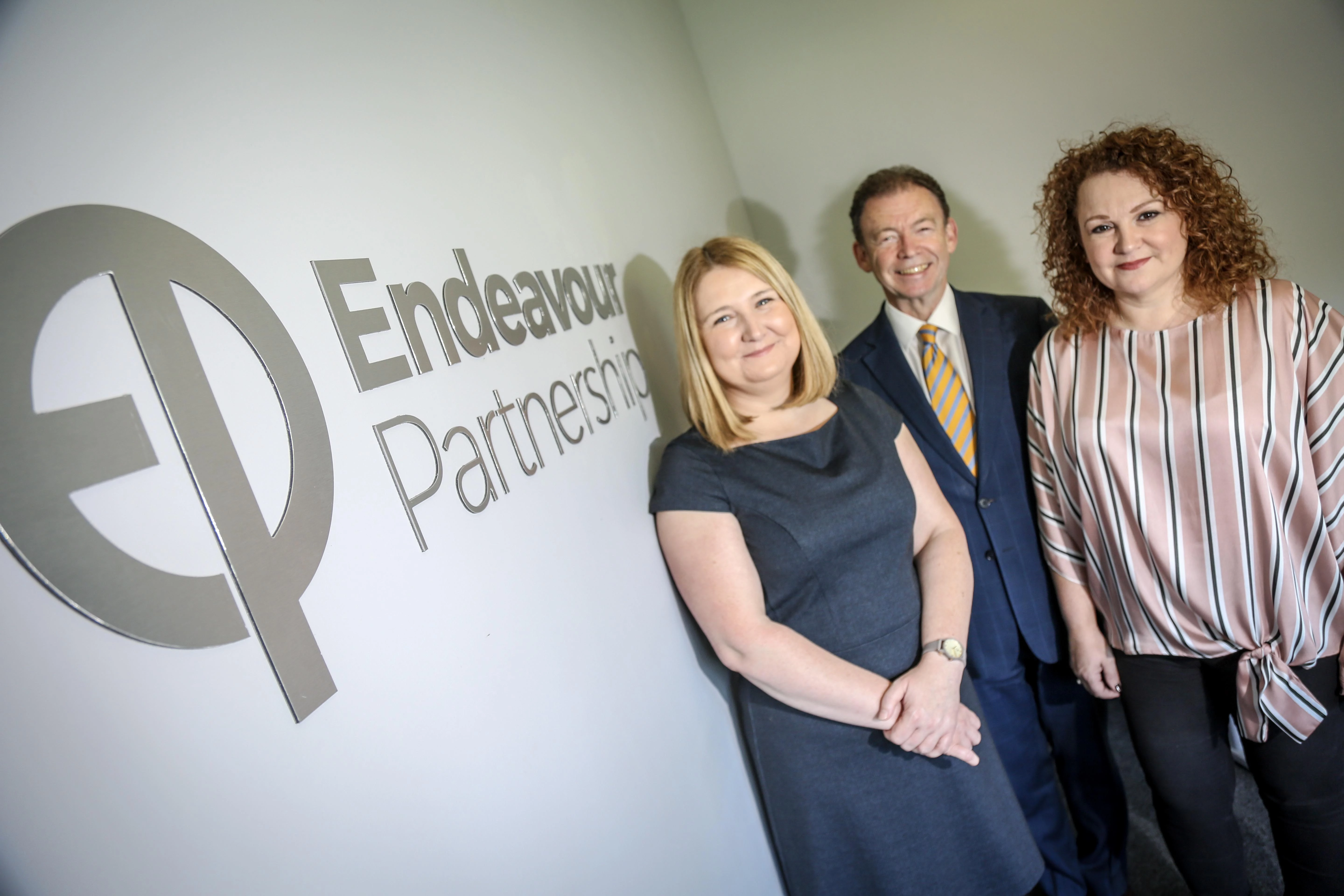 L-R: Endeavour Partnership ops director Sharon Hutchinson, co-founder Paul Bury and Xcel Centre director Kerina Clark