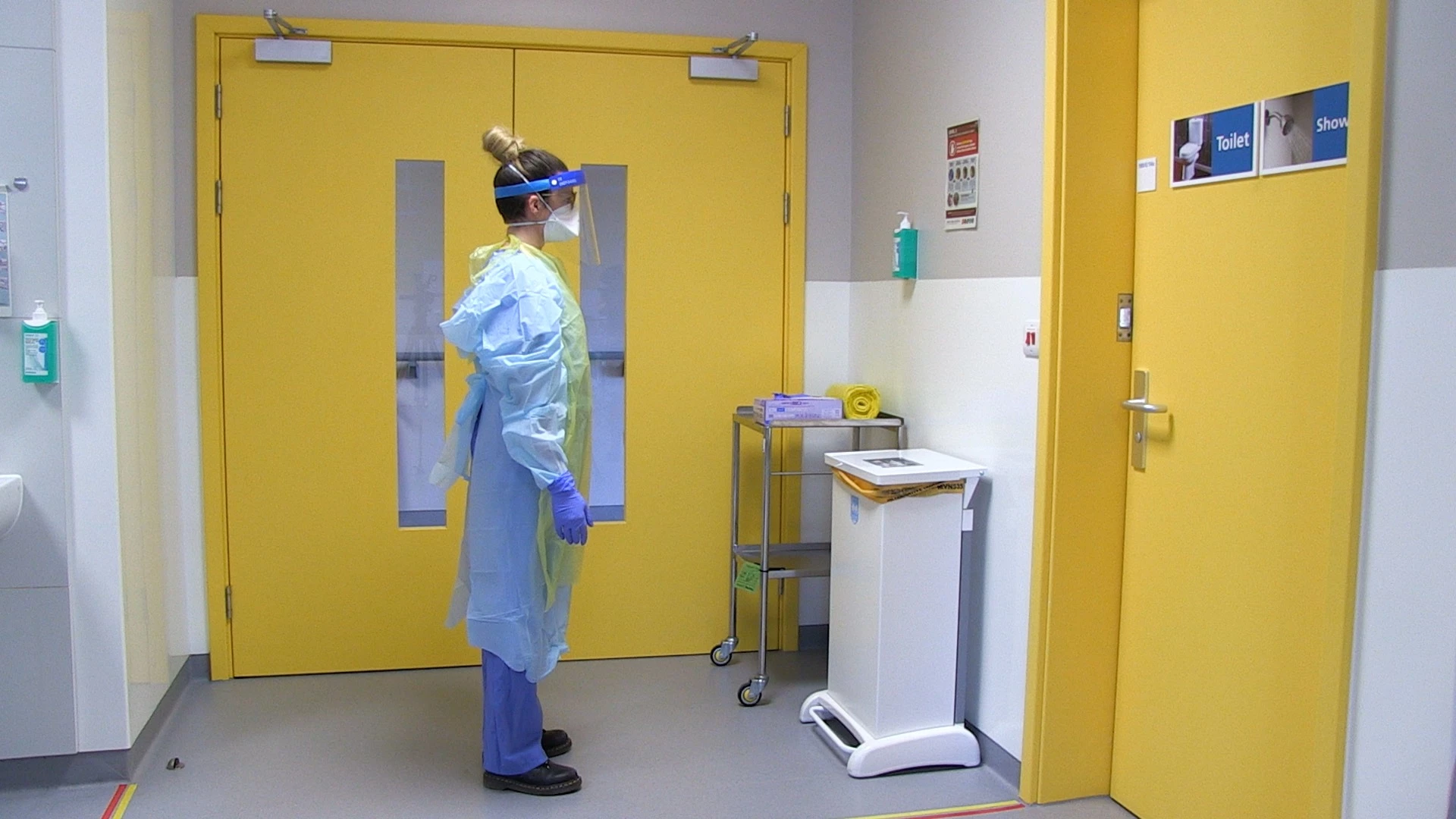NHS staff in PPE filming session with Pixelwave Creative
