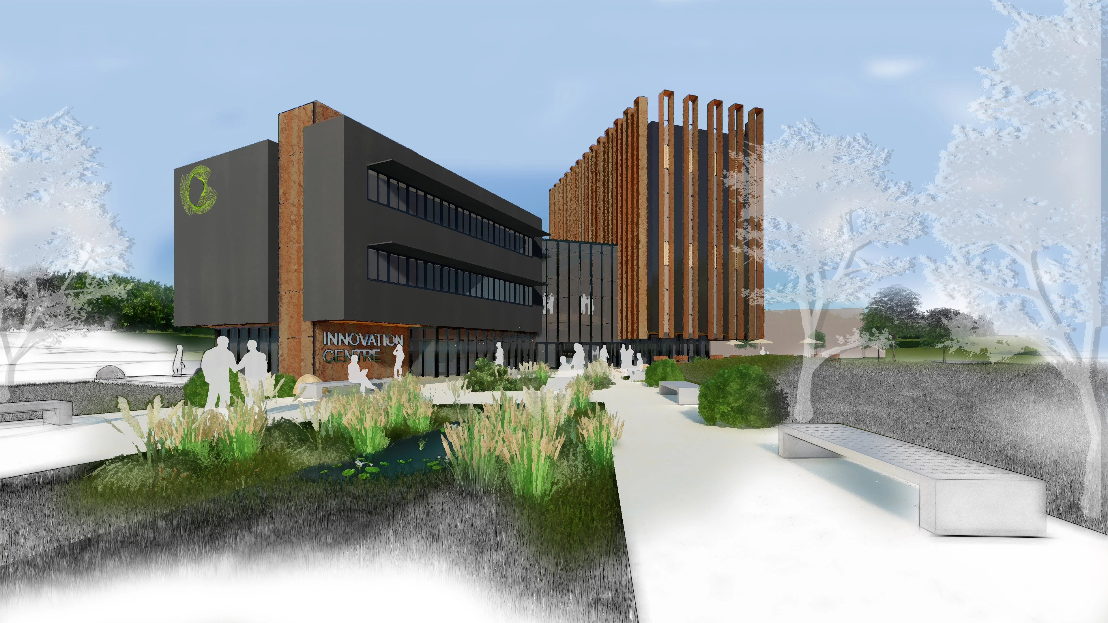 An initial CGI showing how the Innovation Centre could look