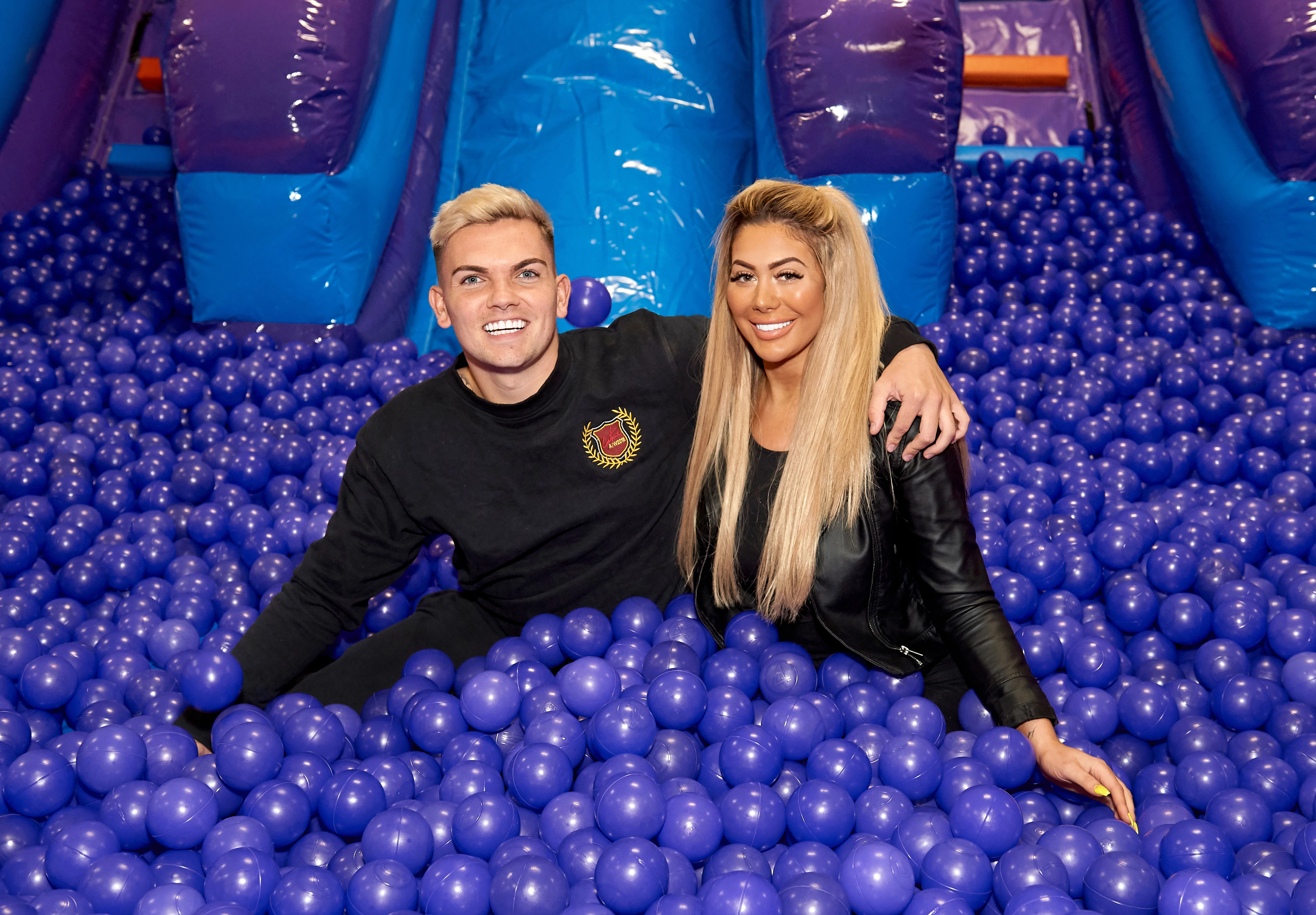 Celebs Chloe Ferry and Sam Gowland attend the recent Inflata Nation launch in North Shields 