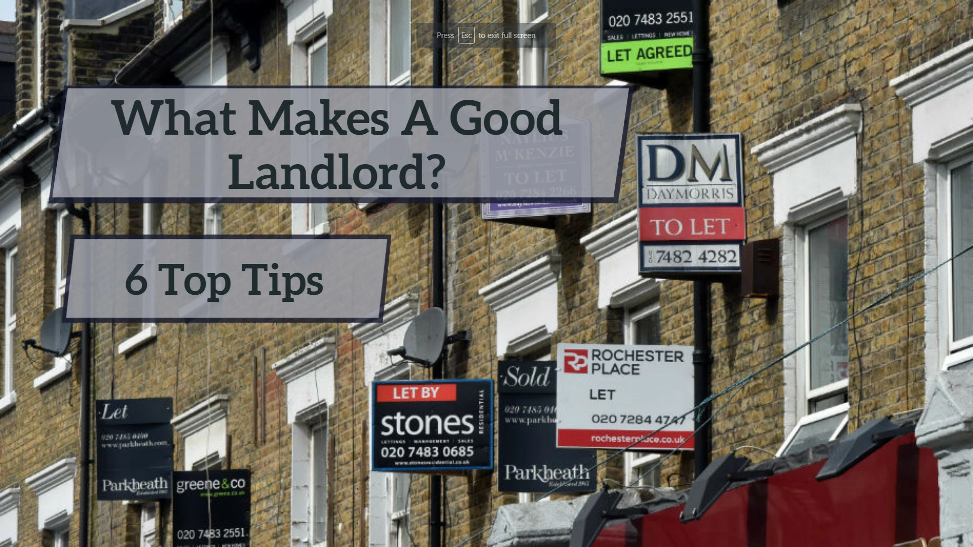 What Makes a good landlord