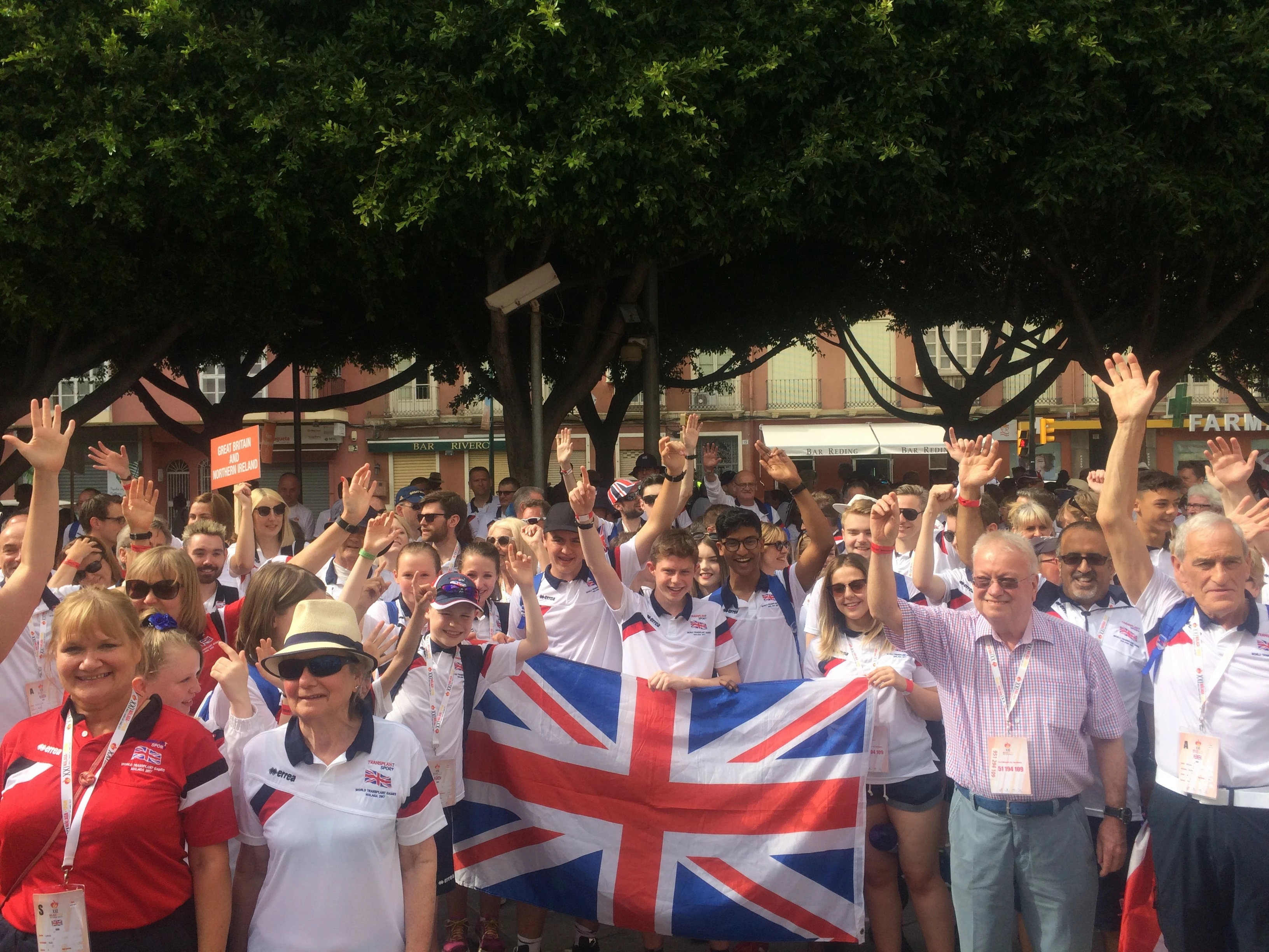 Team GB with Lynne Holt (Far L) and Graham Moore (2nd from R)