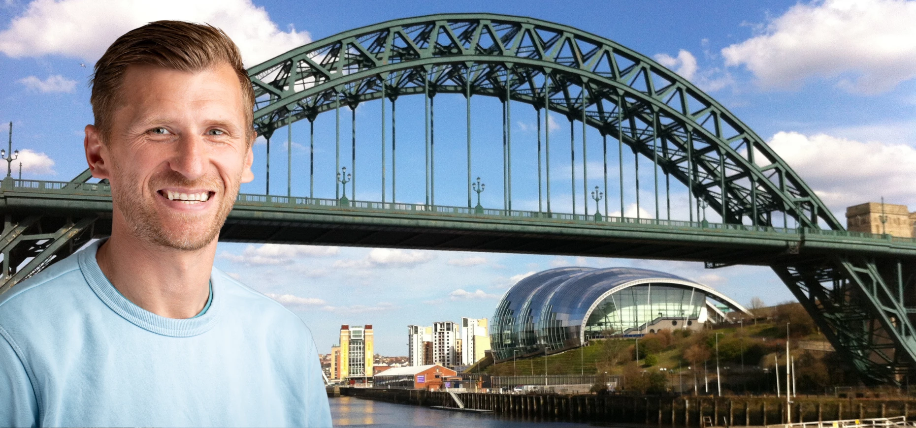 Dr Phill Bell, CEO of ART Health Solutions, pictured against the Tyne River.