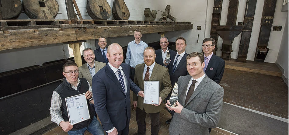 WINNING TEAM; Pictured (L to R) are: Croft Farm Construction site manager, Alex Birch; COG Architecture director, Ian Collins; City of York Council asset manager, Tim Bradley; Northminster Limited development surveyor, Alastair Gill; LHL Group assistant q