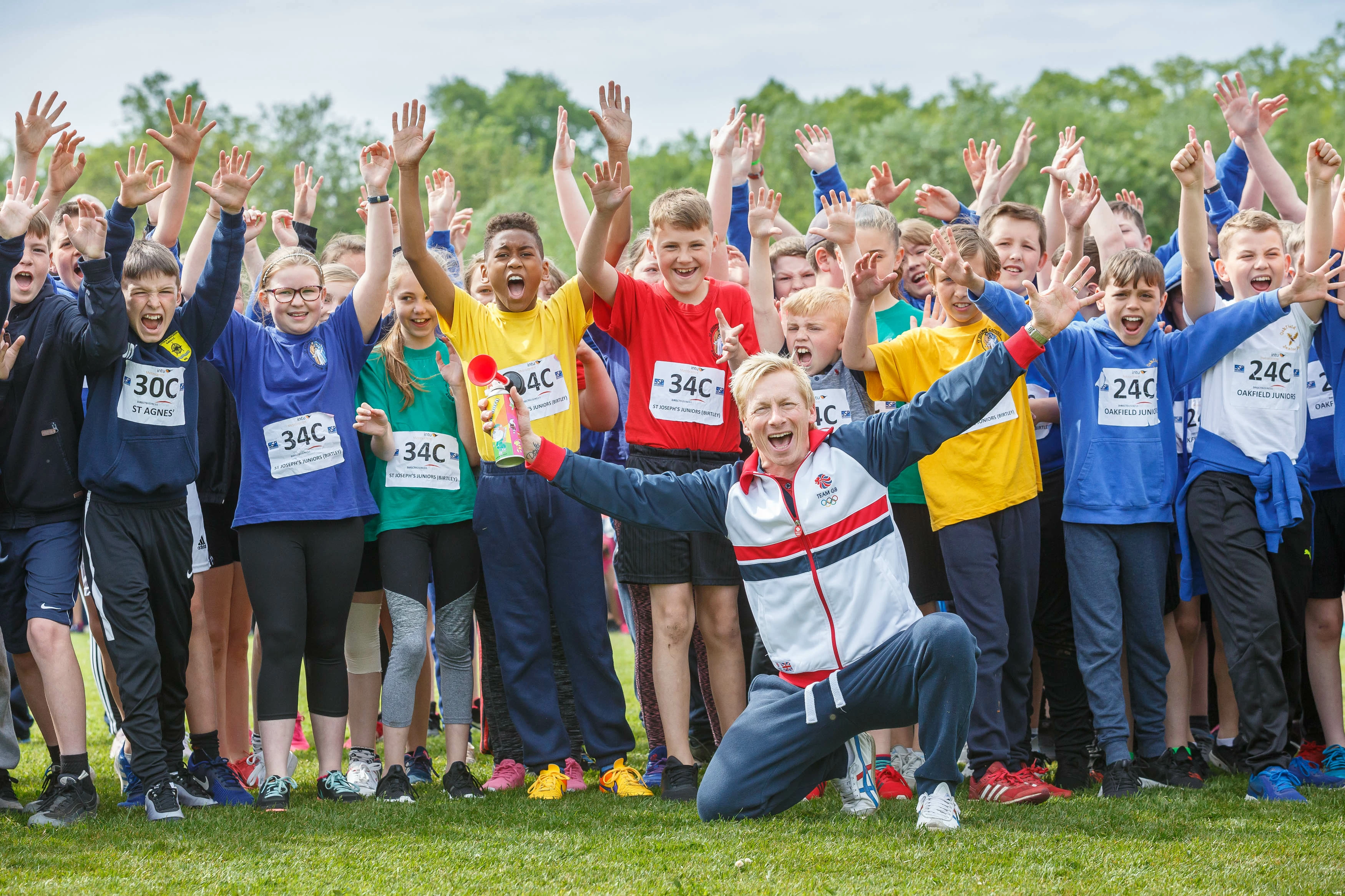 Craig Heap joins in the fun with runners