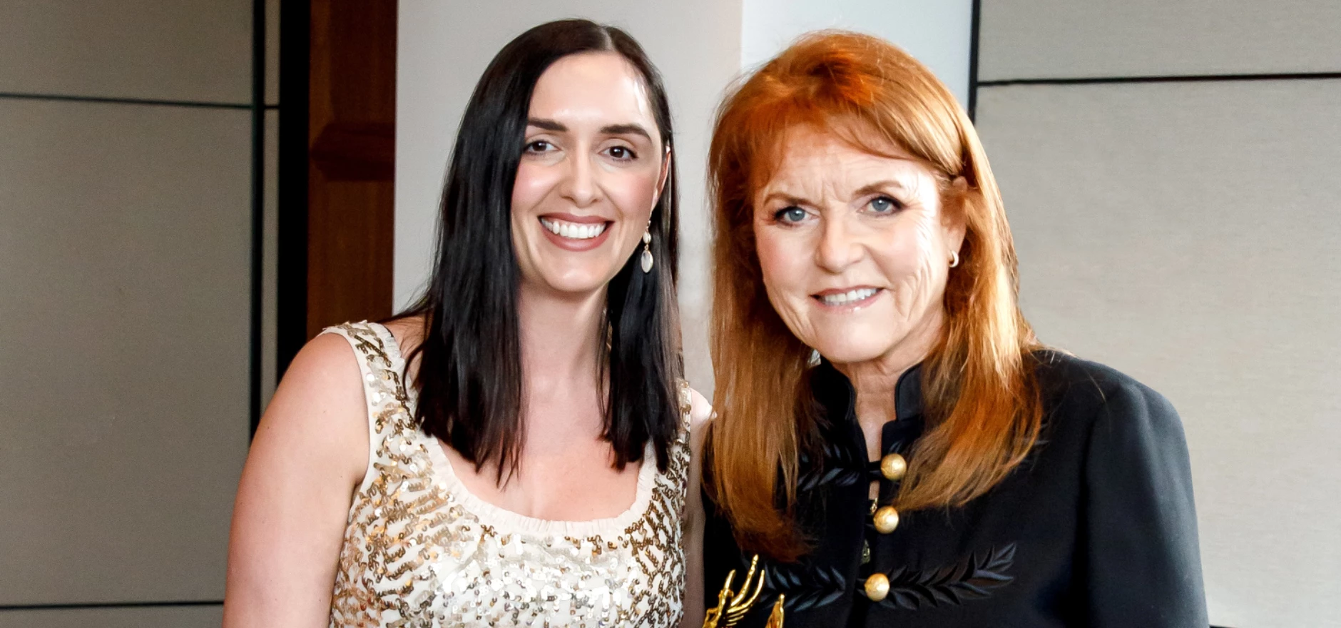 Entrepreneur and Multi Award Winner Natasha Bray with Sarah Fergason, Duchess of York, at the Women Changing the World Award