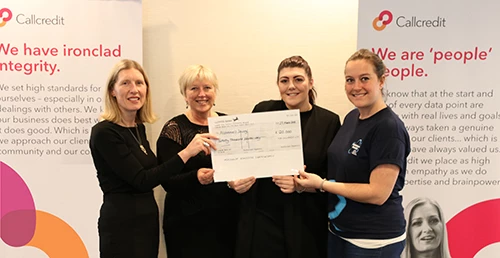 Cheque presentation to Alzheimer’s Society