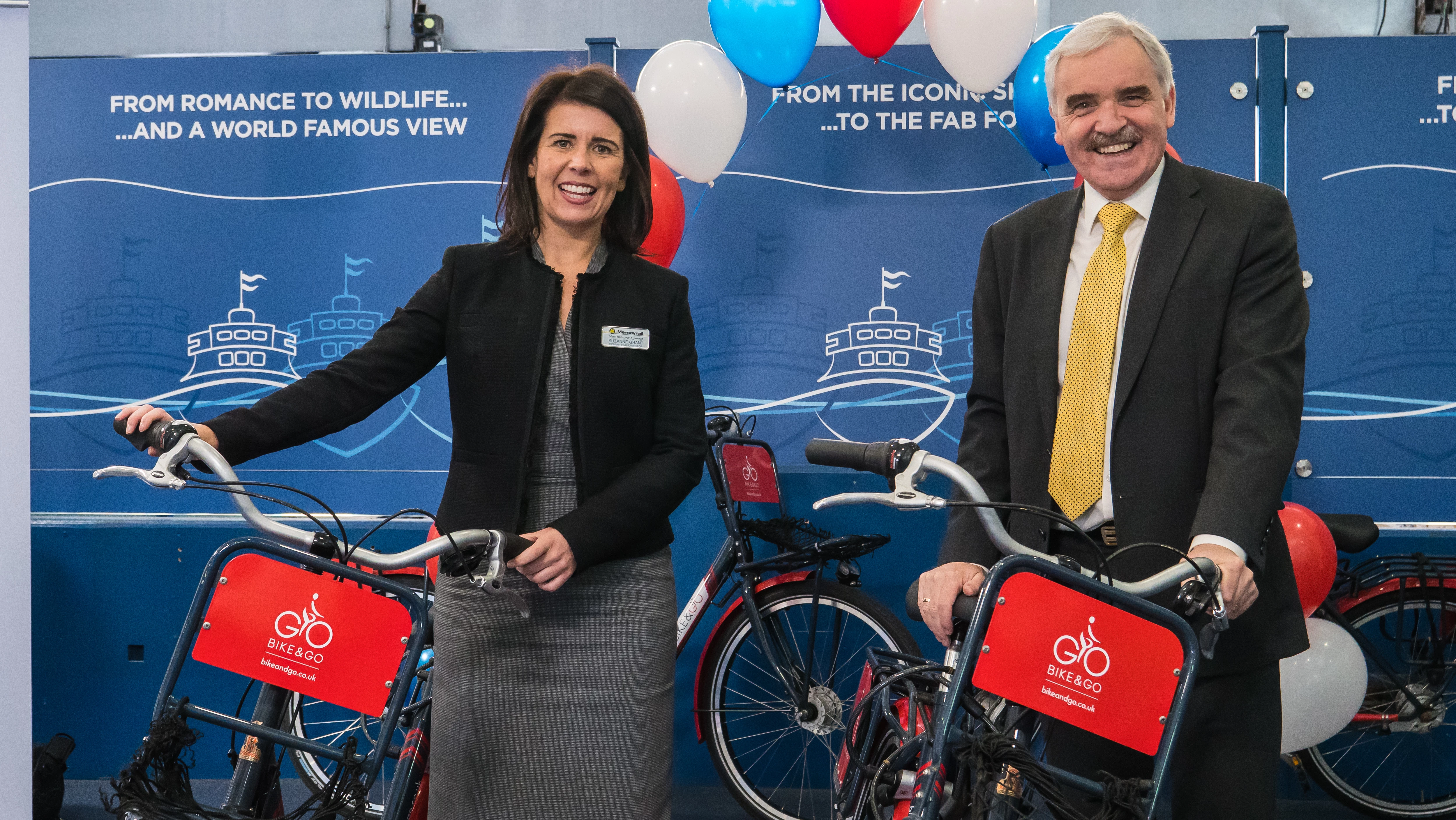 Suzanne Grant, Bike & Go Director and Mick Noone, Merseytravel’s Director of Integrated Transport