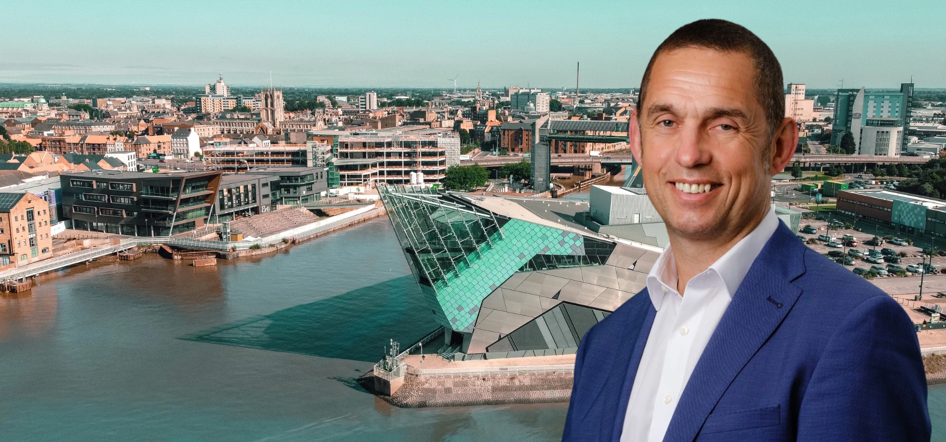 David Garness, managing director of the Garness Group, pictured against the Hull skyline.