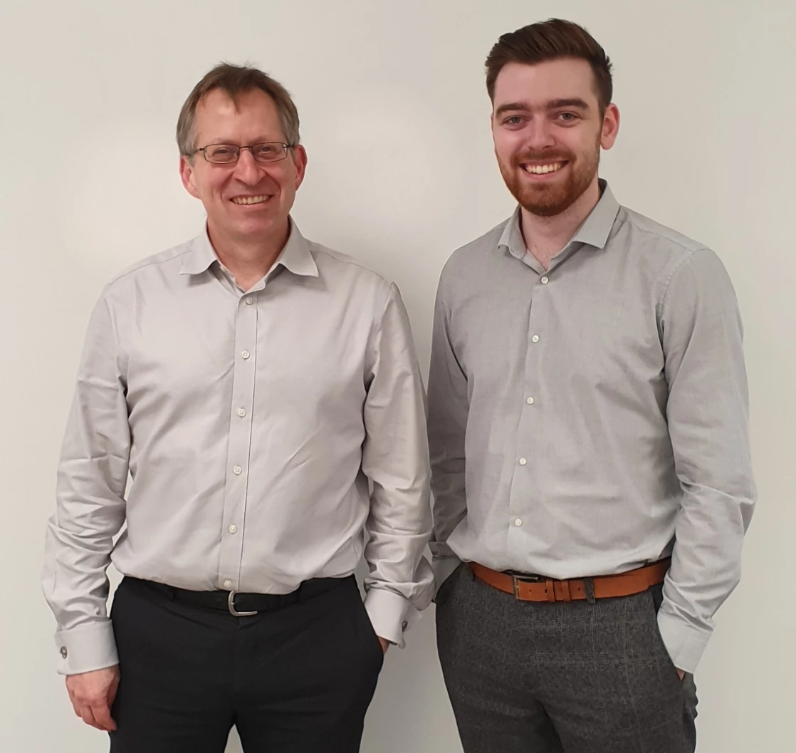 Jason Butler, Aftermarket Sales Director (Northern Europe) with Reflexallen UK (left), with new Reflexallen Marketing Manager Andrew Francomb, a LUMS Marketing graduate