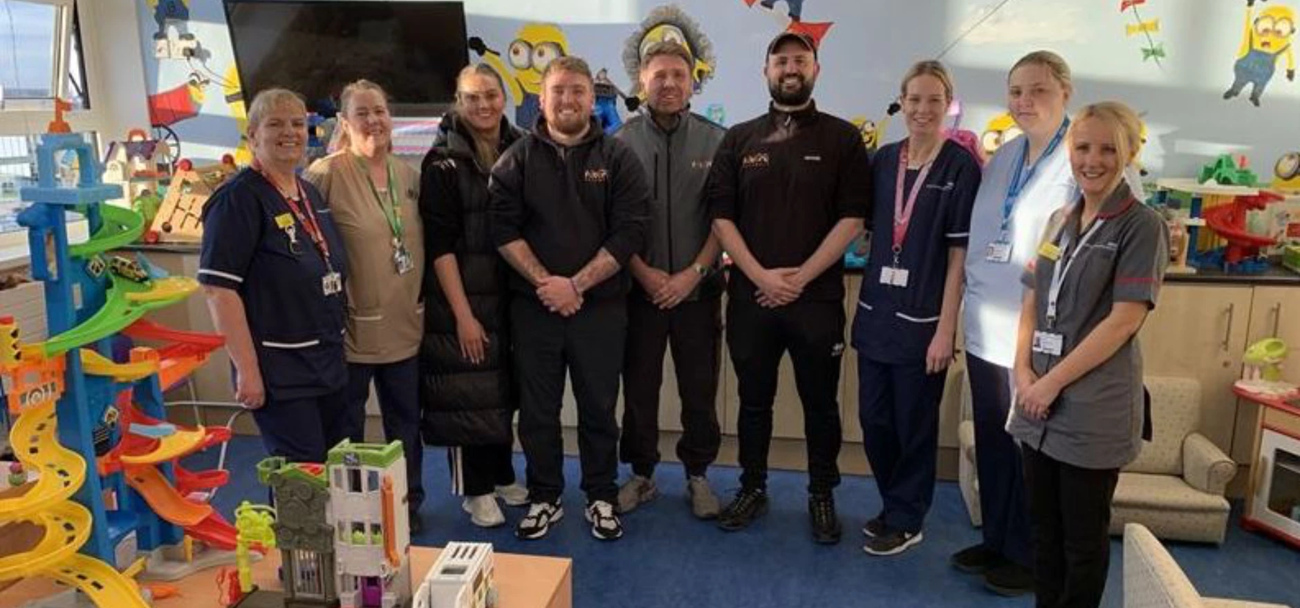 Members of the Paediatric and Child Health Team at Sunderland Royal Hospital with Martin Gray and others from Future Pathways..JPG