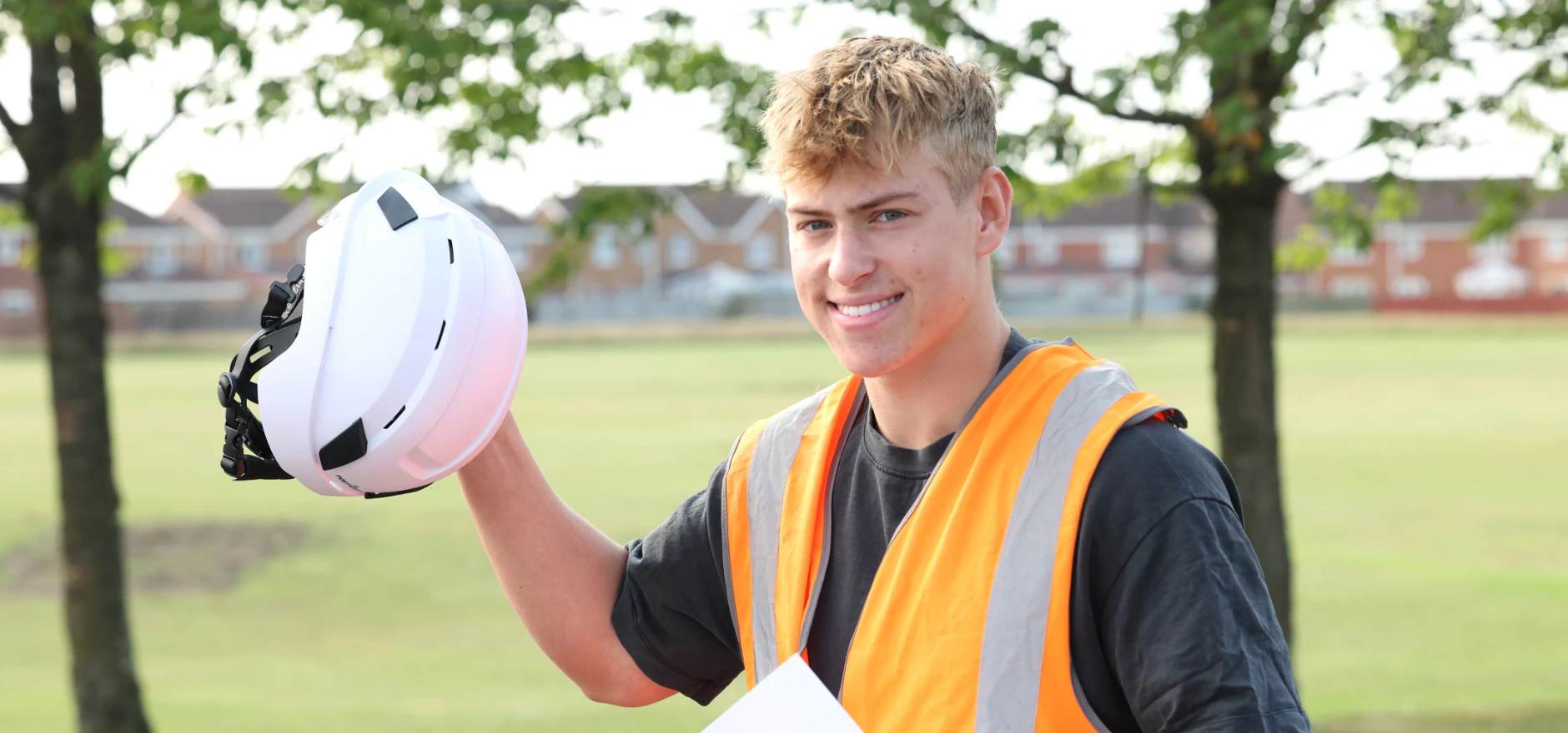 Results still in hand, Dylan will soon be back at his old school helping to build a new one (Picture Steve Brock).JPG