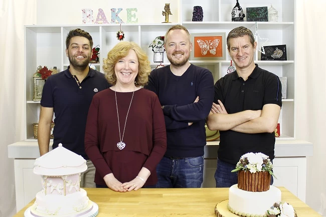 (L to R) Gary Hunter (Digital Entrepreneur), Susan Balfour (Co-founder and Managing Director of Katy Sue Designs), Sam Morton (Digital Entrepreneur), Neil Stephenson (Chairman of Katy Sue Designs).