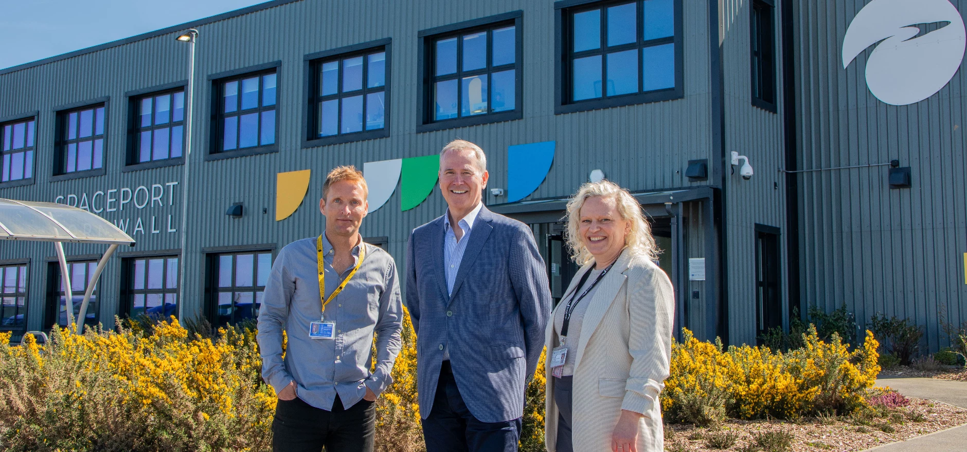 Ross Hulbert, Head of Engagement, Spaceport Cornwall; Kyle Whitehill, CEO, Avanti; Amy Smith, Interim MD, Cornwall Airport Newquay-min.jpg