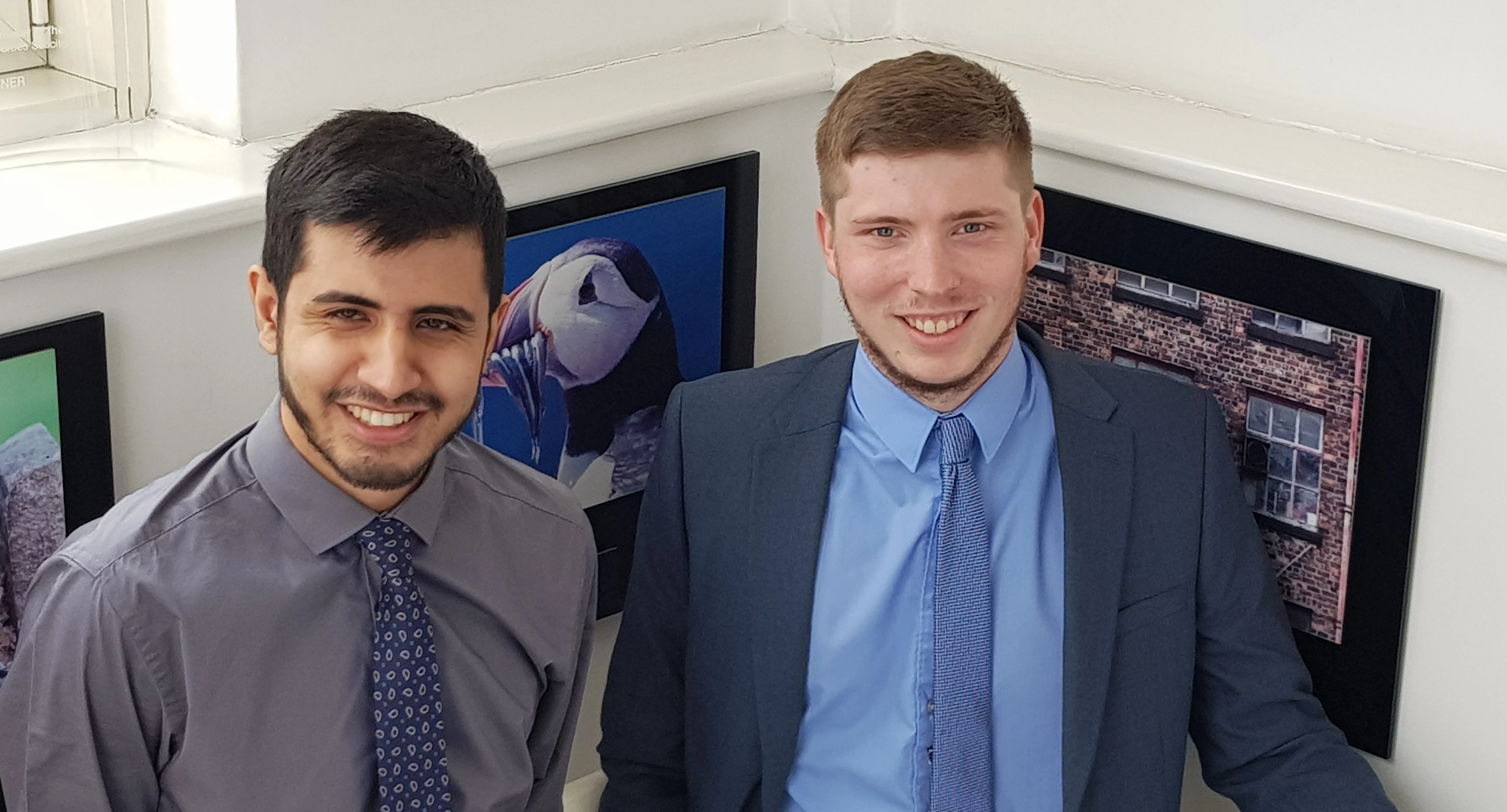 Adam Zinga (left) and Philip Johnson (right) are celebrating new industry qualifications