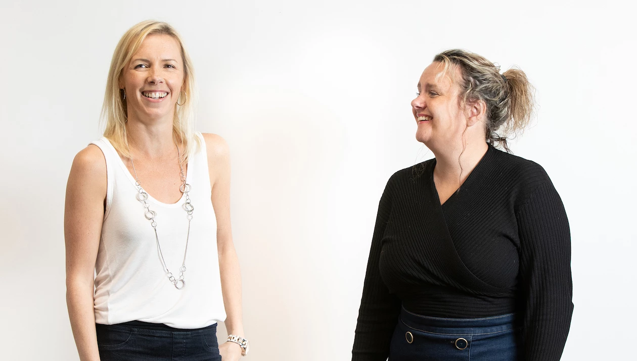 Cathi and Jo's (L-R) witty finance podcast has attracted over 5,000 listeners so far