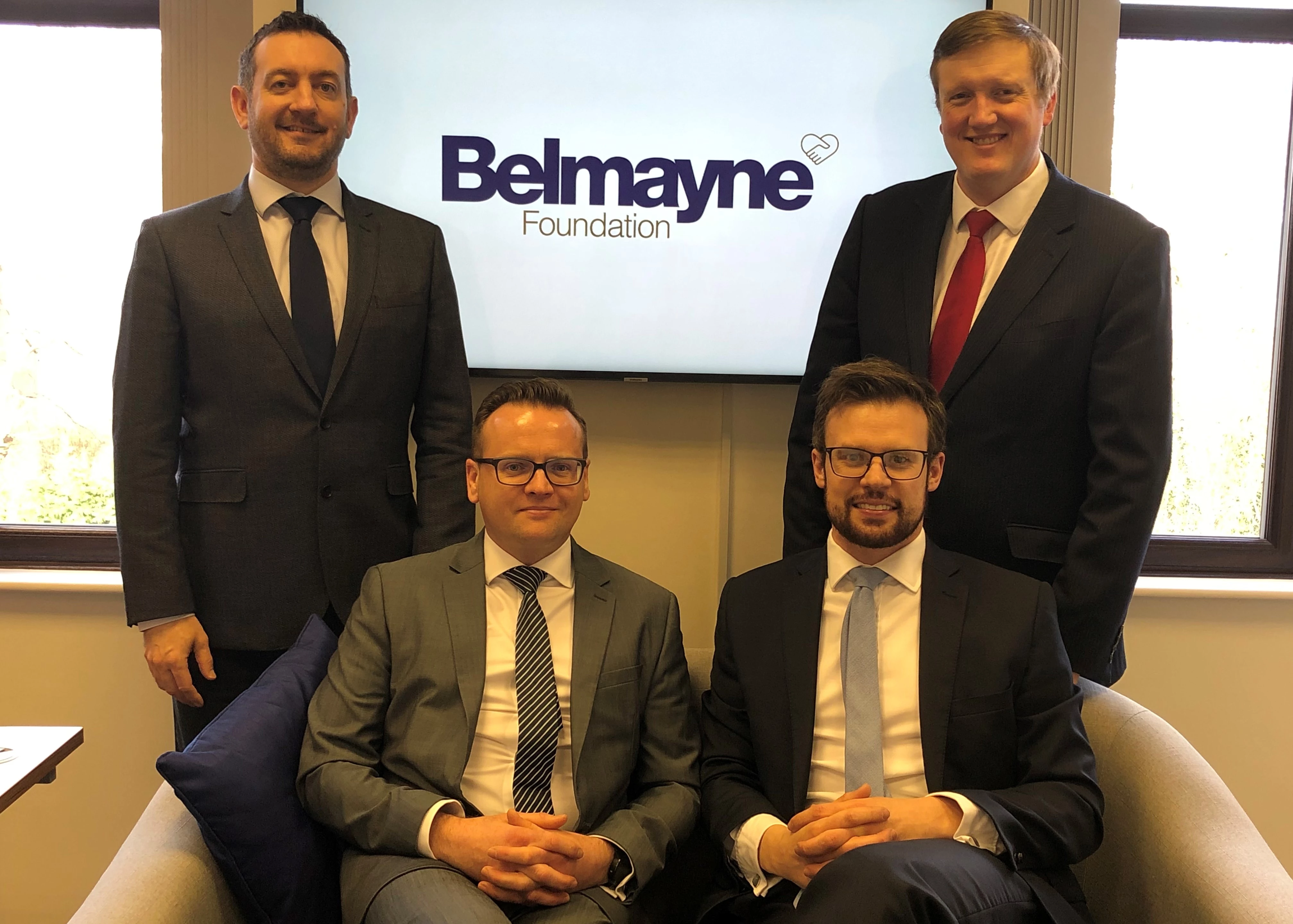 Ben Smalley (second left) with his fellow Belmayne Foundation partners. 