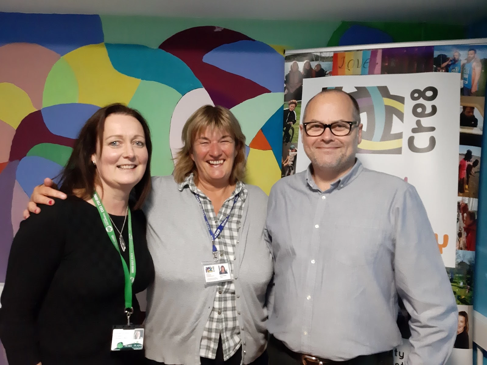 (L - R) Sharon Holloway Fire Safety Compliance Officer at PPHT, Jenni Hardy Chair of Cre8 and Mark Howden Interim CE at PPHT