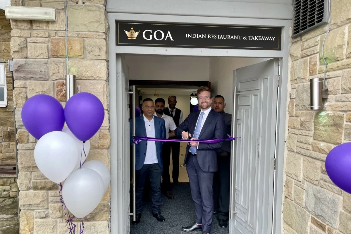 MP Alexander Stafford officially re opening the restaurant in Rotherham