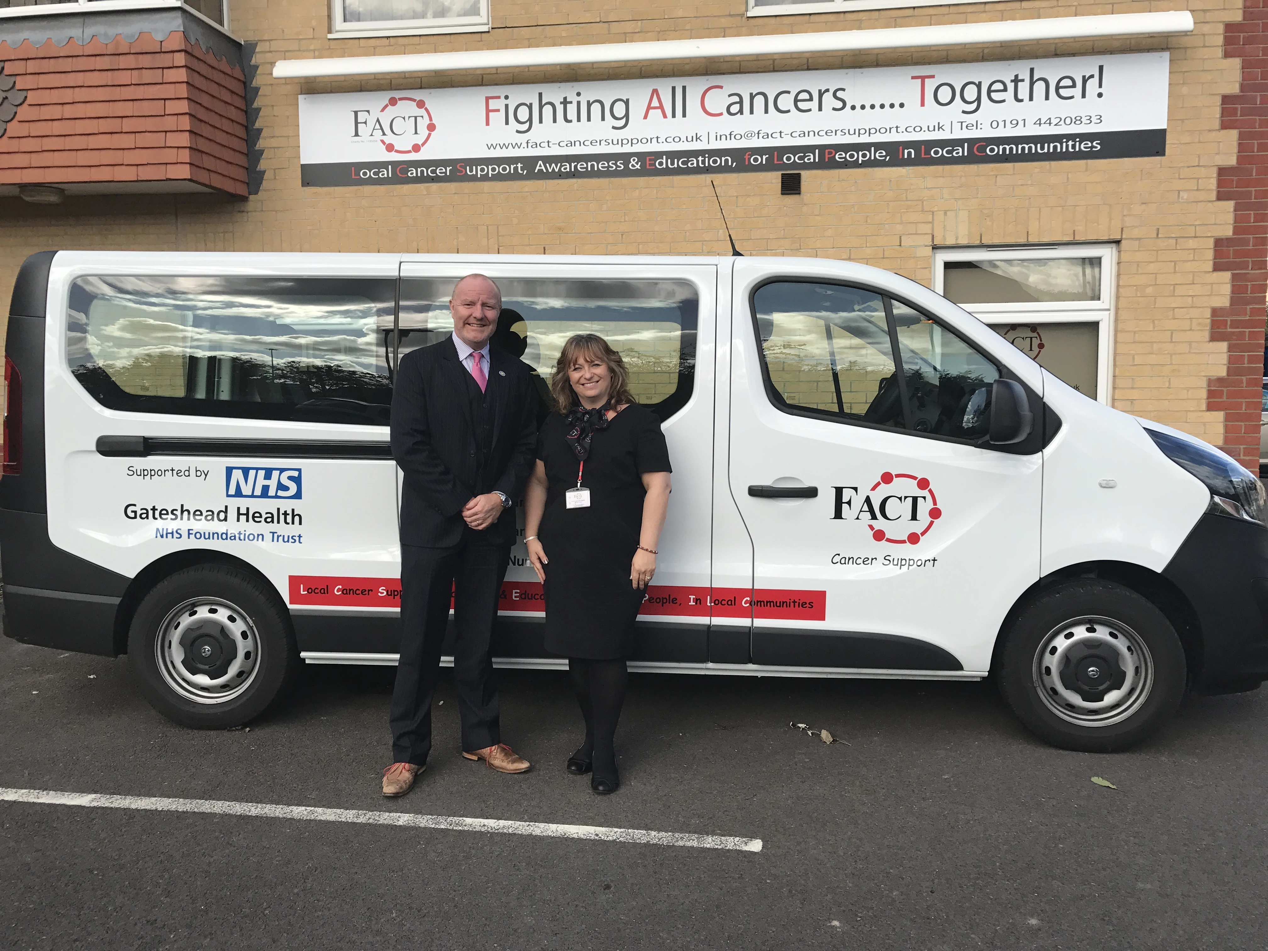 (Left) Ian Renwick, chief executive of Gateshead Health NHS Foundation Trust, and (right) Joanne Smith, founder and chief executive of FACT