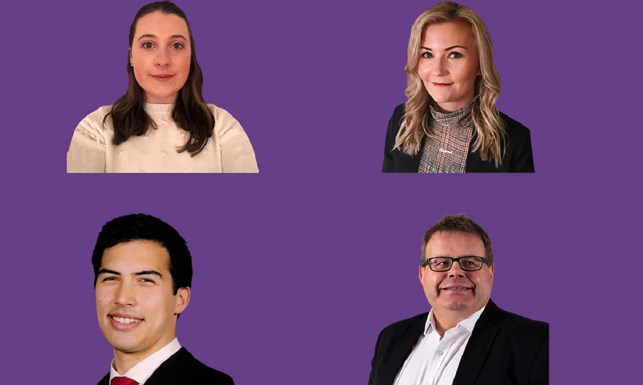 Picture shows (L to R): (top row) Charlotte Hudson and Siobhan Dexter; (bottom row) Andrew Noble and partner Phil Morrison of Clarion’s construction team