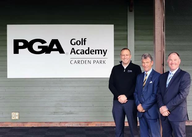 Guy Moran, Head of Property and Development at The PGA, Hamish Ferguson, Director and General Manager at Carden Park, and Peter Pattenden, Carden Park Estates Manager.